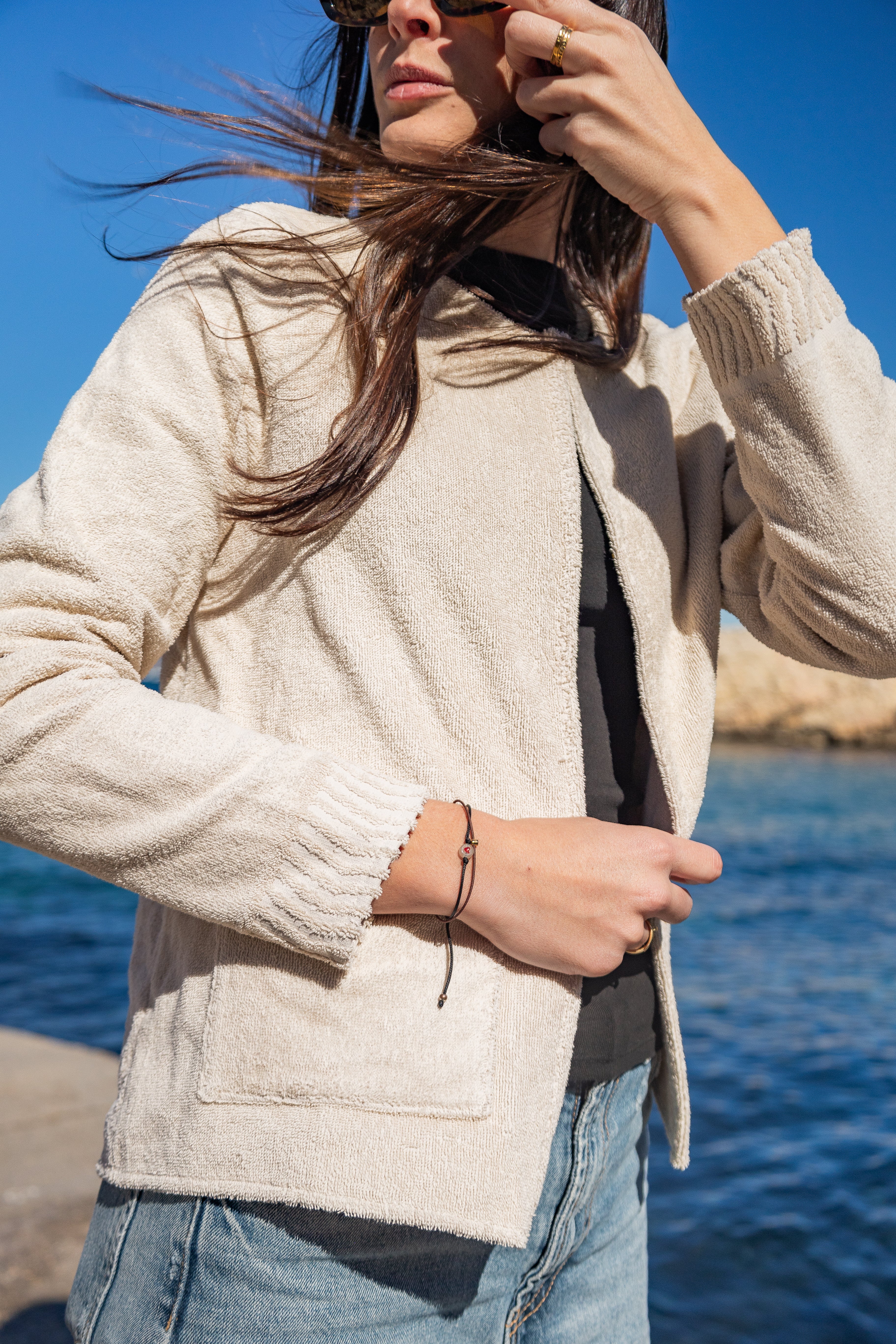 Veste Éponge Sable