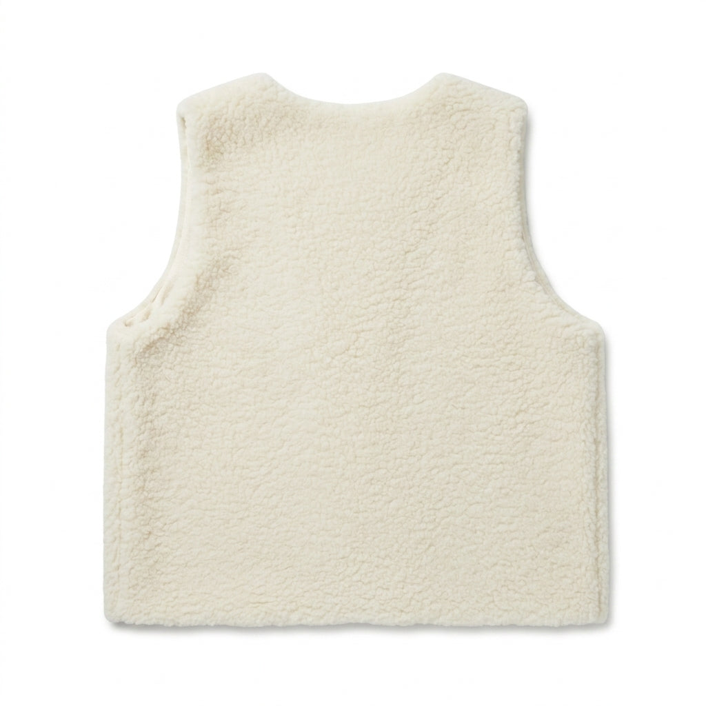 Gilet Laine Fluffy Crème