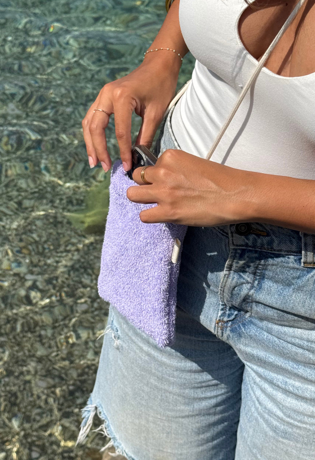 Pochette Téléphone Éponge Lilas