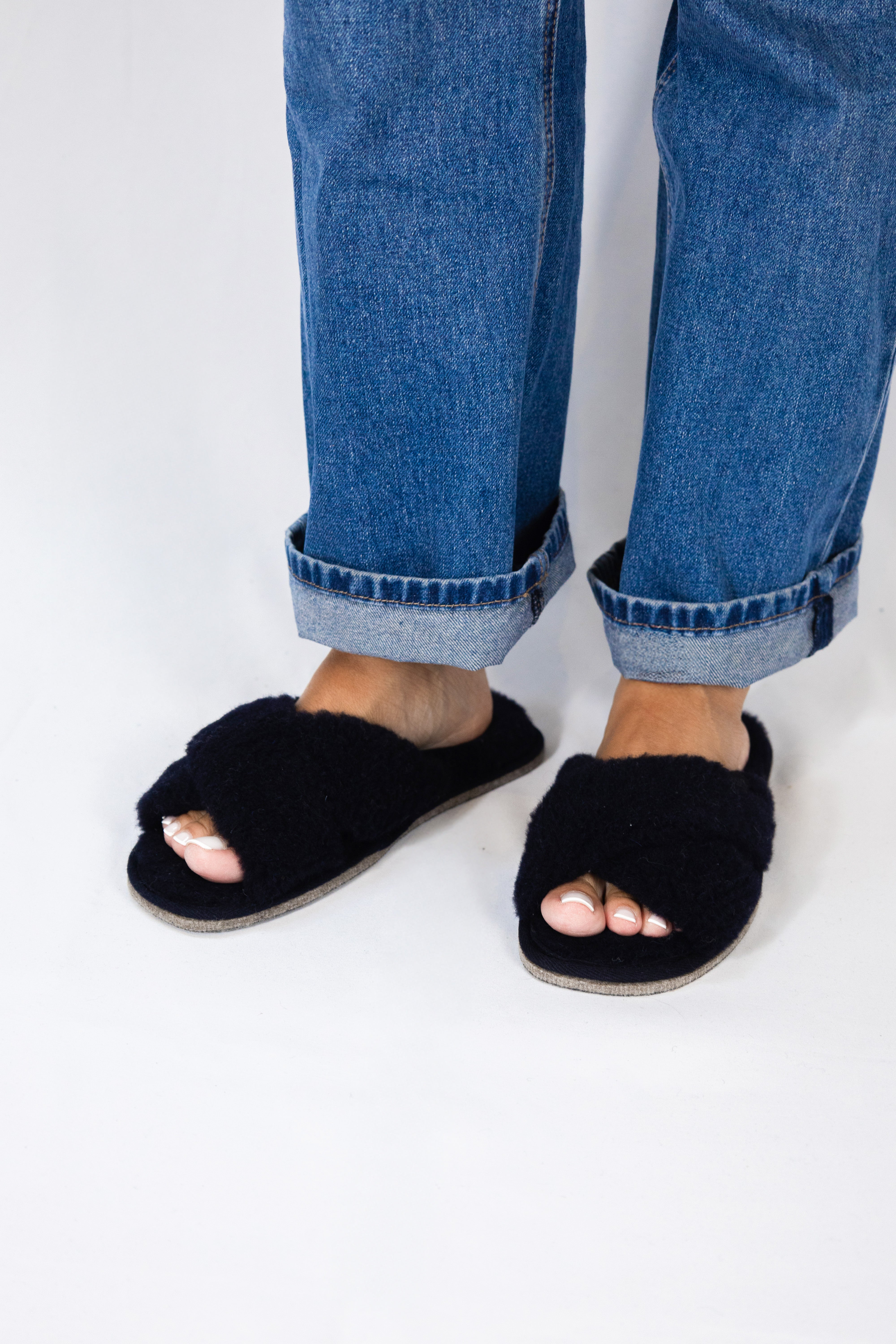Yvette Fluffy Navy