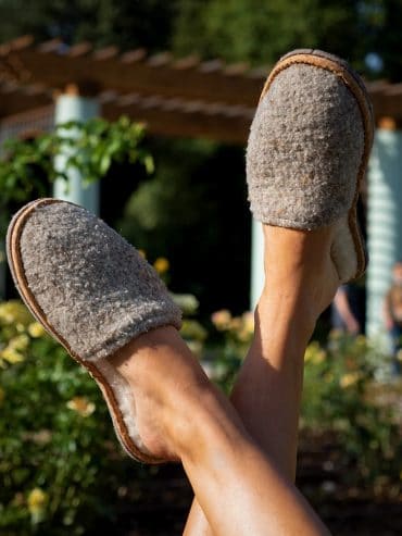 chausson eco responsable la cendree par caussun la pantoufle bio